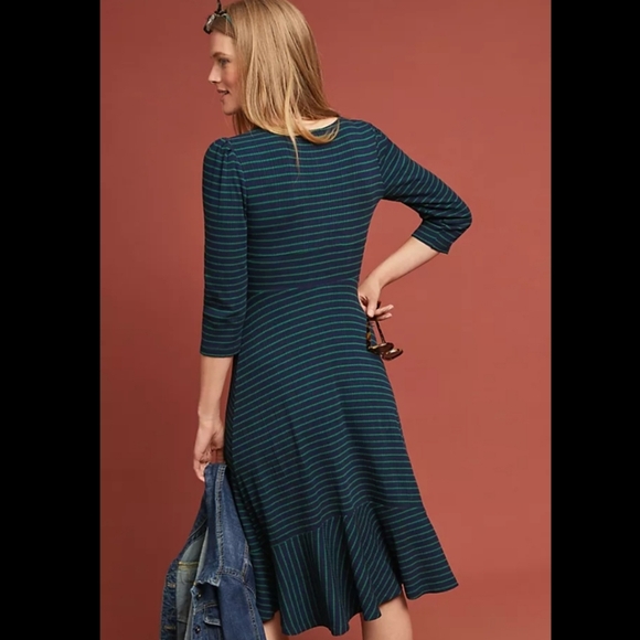 Anthropologie Maeve Flores  Striped Rayon Pullover dress - Picture 3 of 11